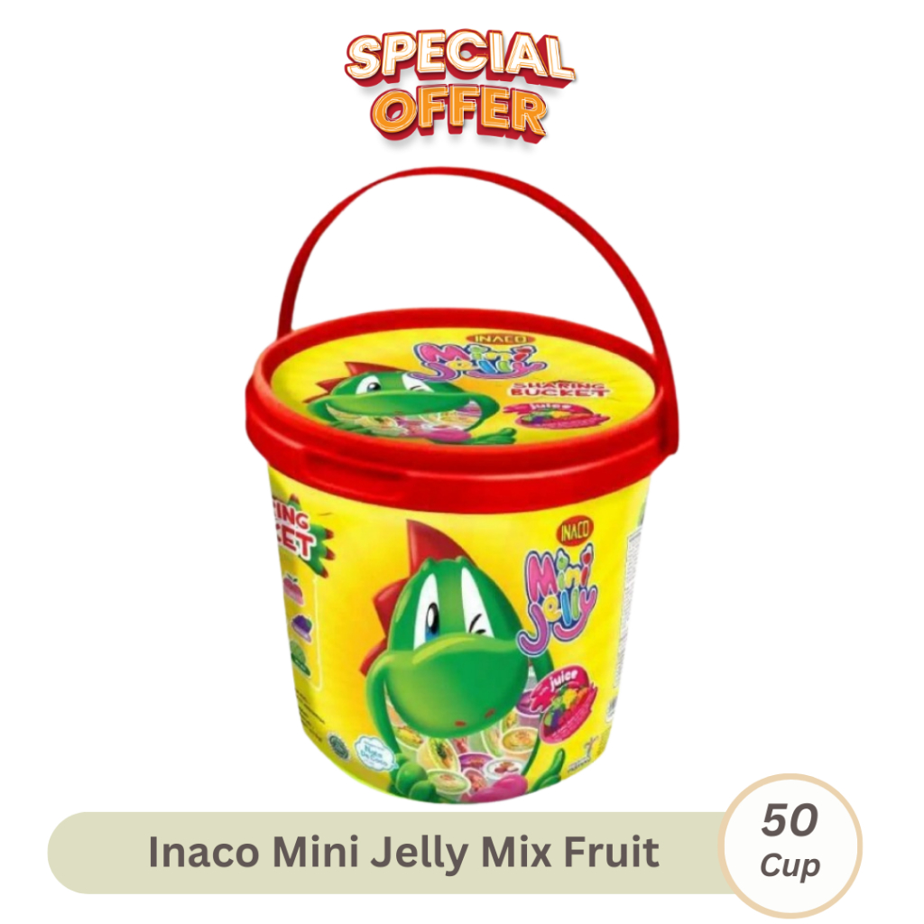 

Inaco Mini Jelly Kemasan Toples isi 50pcs Sharing Bucket With Nata De Coco Jely Agar Agar