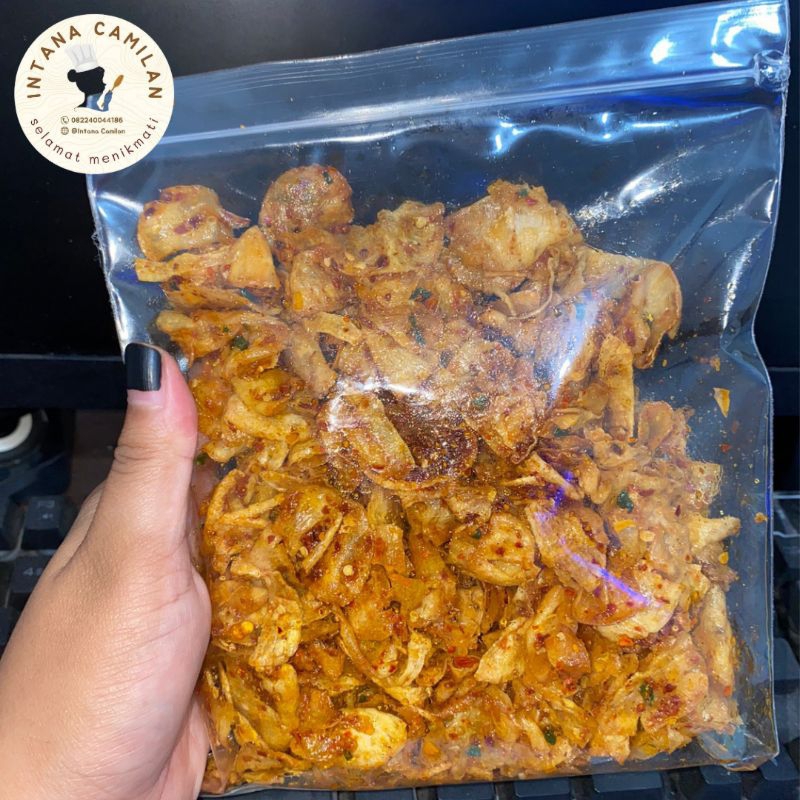 

[Intana Camilan] Keripik Singkong Pedas Gurih Nikmat Daun Jeruk 150gr