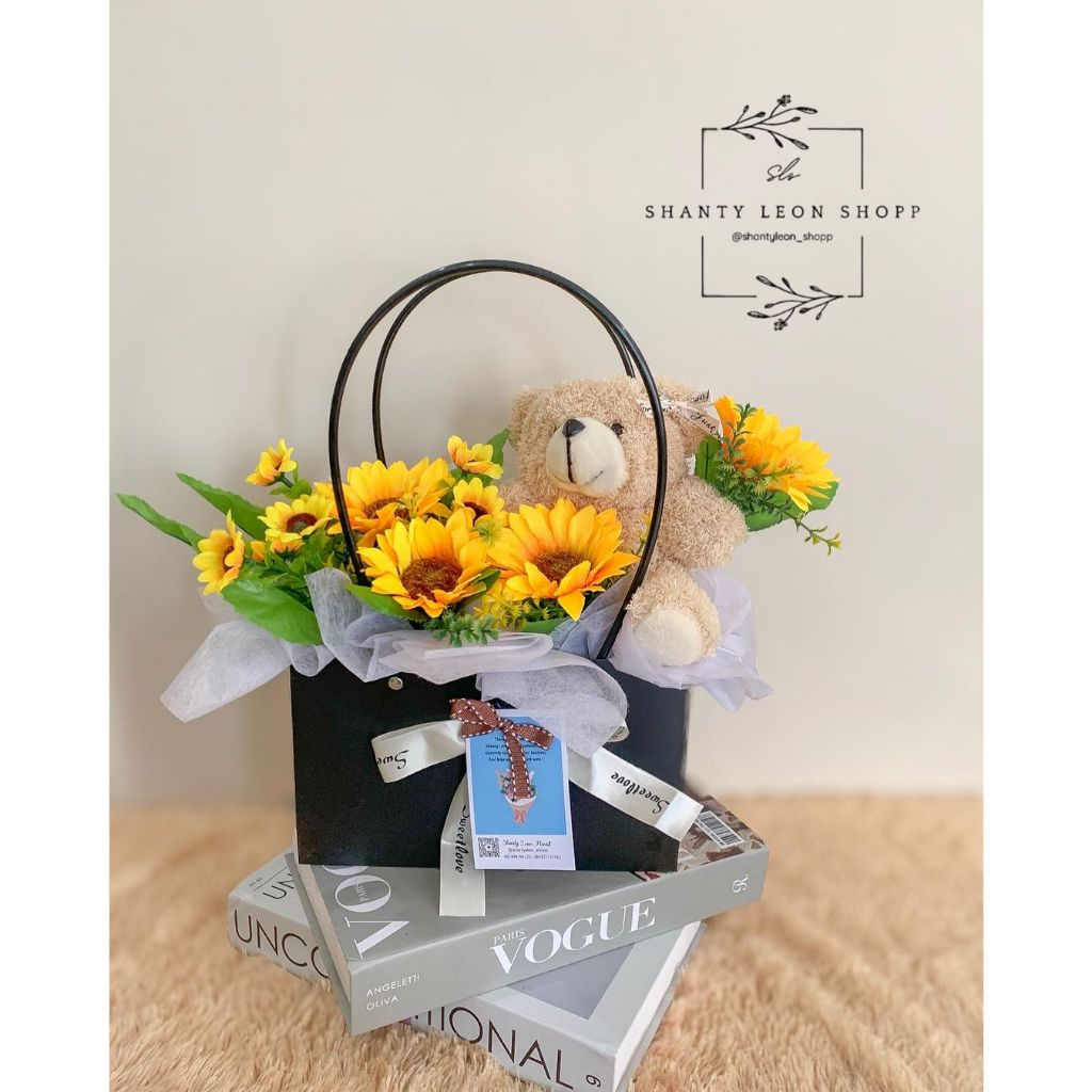 Bag Flowers/ Buket Bunga Tas Boneka/ Buket Bunga Artificial/ Buket Tas/ Buket SL