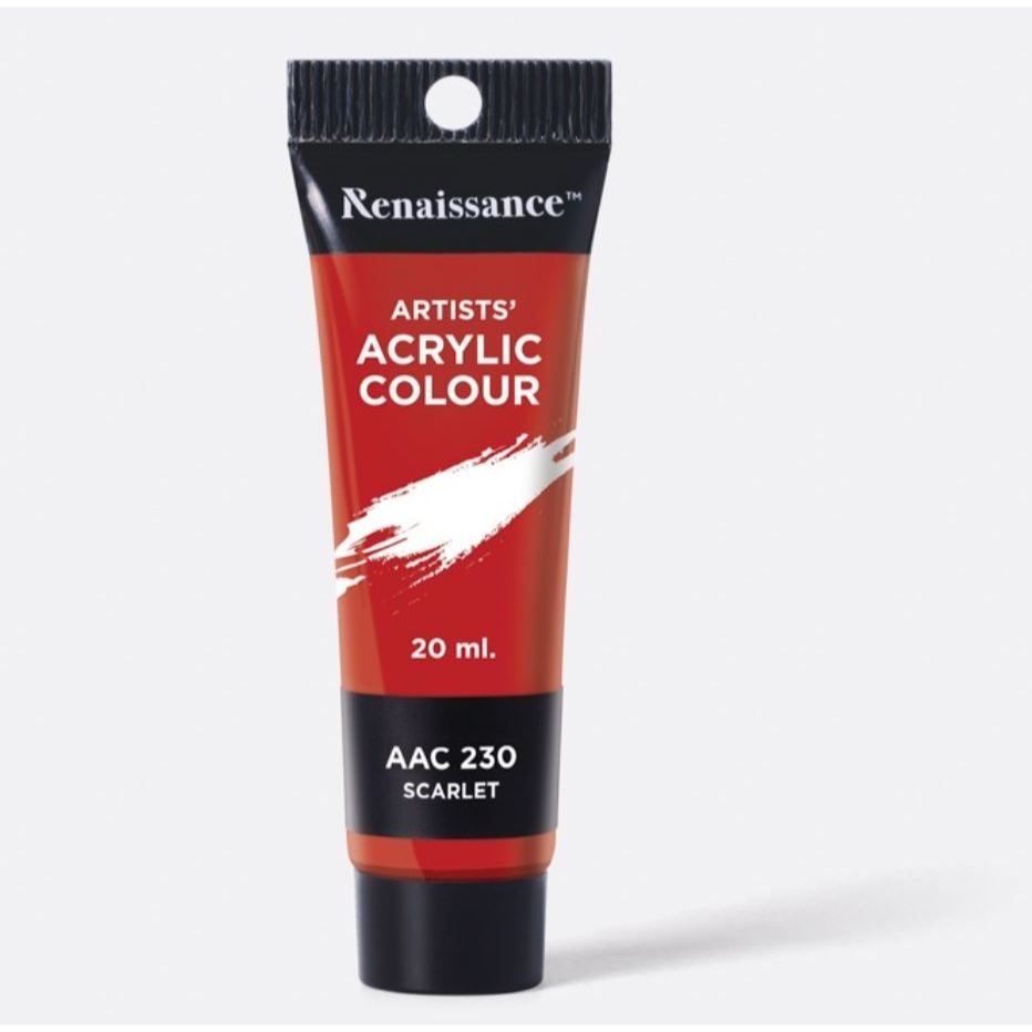 

[Renaissance] Artist Acrylic Colour - Scarlet 20ml