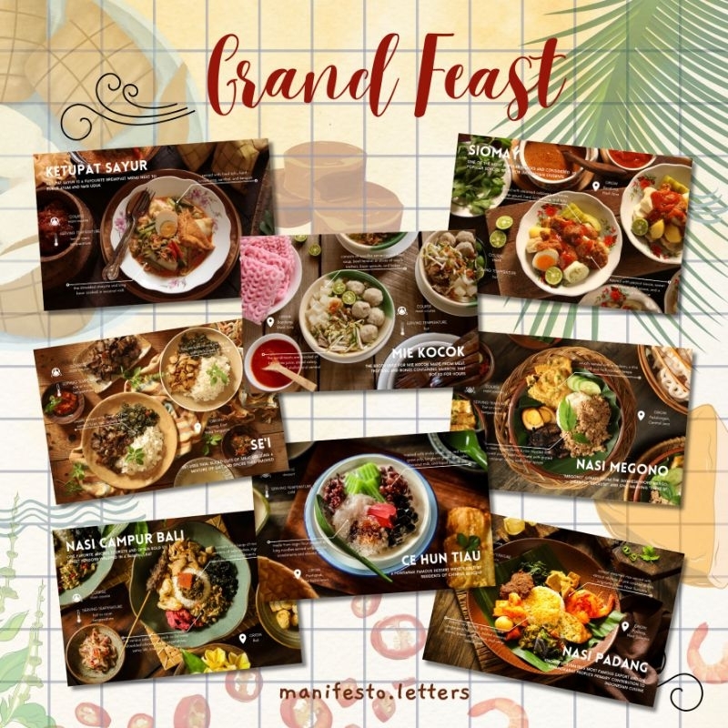 

Postcard Grand Feast | Kartu Post Ragam Kuliner Indonesia | Makanan Nusantara