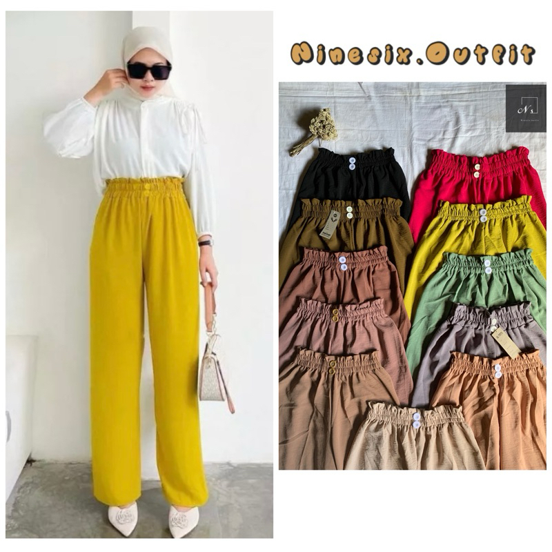 KULOT CRINKLE KANCING 2 / KULOT CRINKLE PREMIUM VARIASI KANCING KEKINIAN