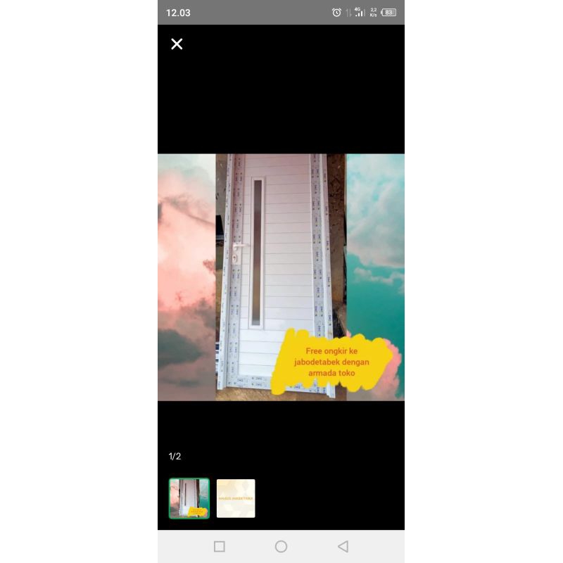 pintu aluminium 200x90