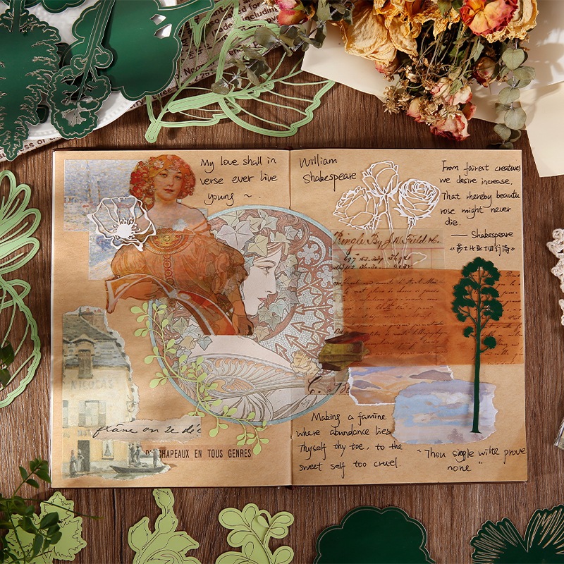 

Sticker Scrapbook Flowers&Leaf 16 Lembar