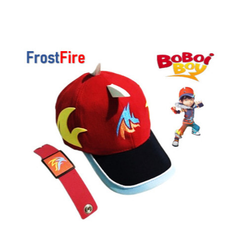 Topi Boboiboy Frost Fire gratis gelang