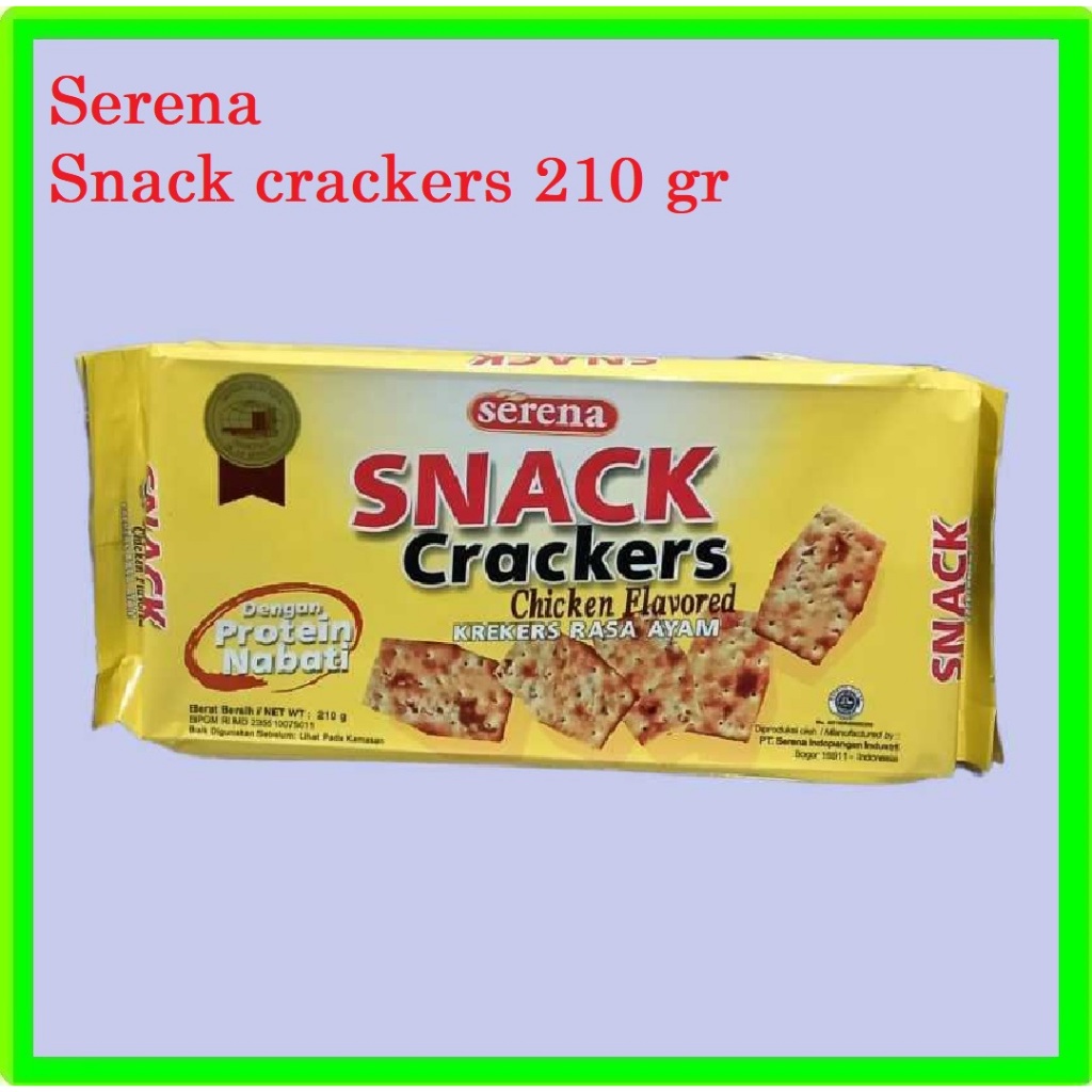 

Serena Snack Crackers Chicken Flavored / Biskuit Rasa Ayam 240gr