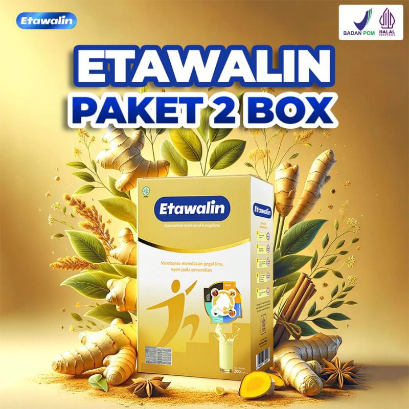 

PAKET 2 BOX SUSU ETAWALIN - Paket Sembuh Susu Sendi Atasi Radang Sendi Nyeri Tulang Cegah Osteoporosis Osteoartritis Pengeroposan Tulang Susu Kambing Etawa Kesehatan Susu Bubuk Murni Original Ettawa 100% Ori Susu Asam Urat Etawalin Platinum