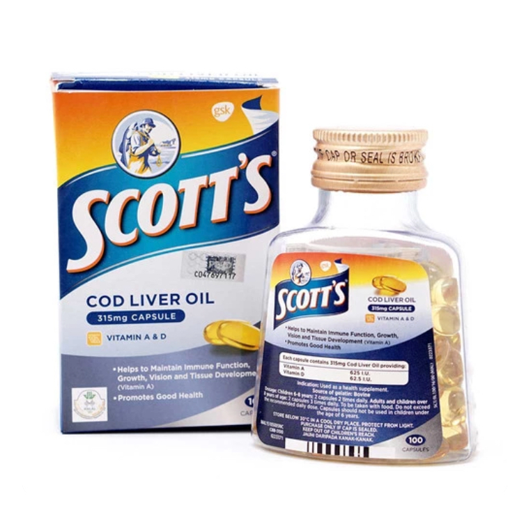 SCOTT'S Cod Liver Oil 100 Capsules