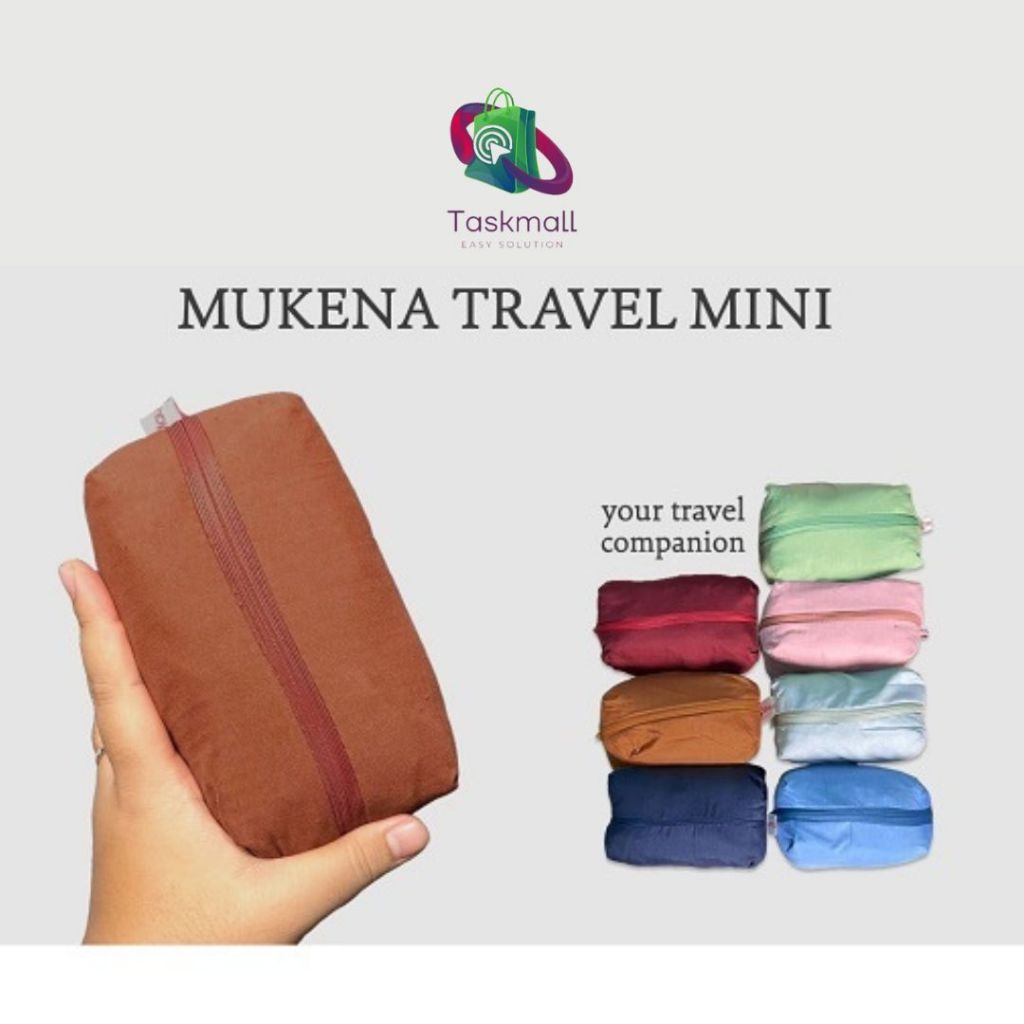 Mukena Traveling Dewasa Terbaru | Mini Pouch | Bahan Katun Mikro Import Premium | Halus Dan Adem | G