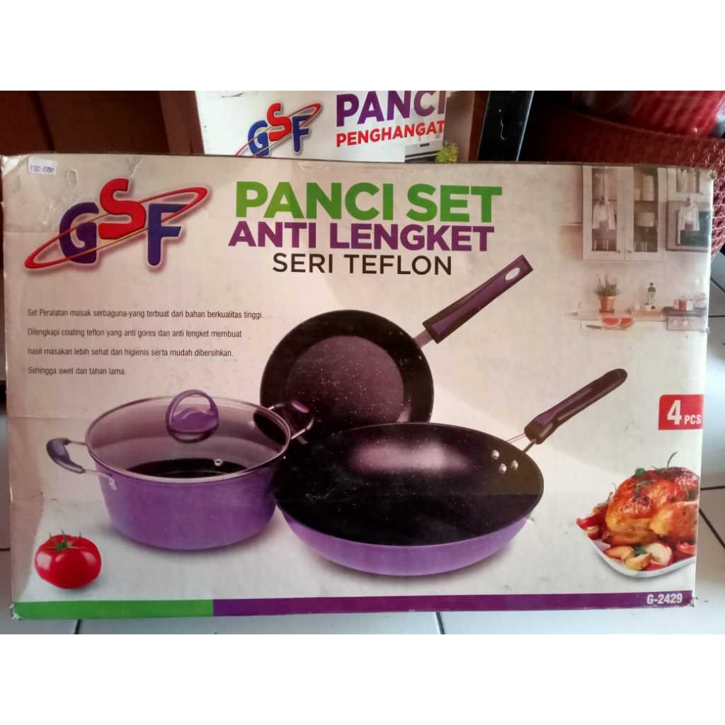 PANCI SET ANTI LENGKET SERI TEFLON / GSF / LILA JAYA PERABOT