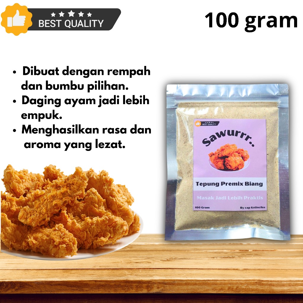 

Tepung Premix Biang Fried Chicken Crispy Premium 100 gram