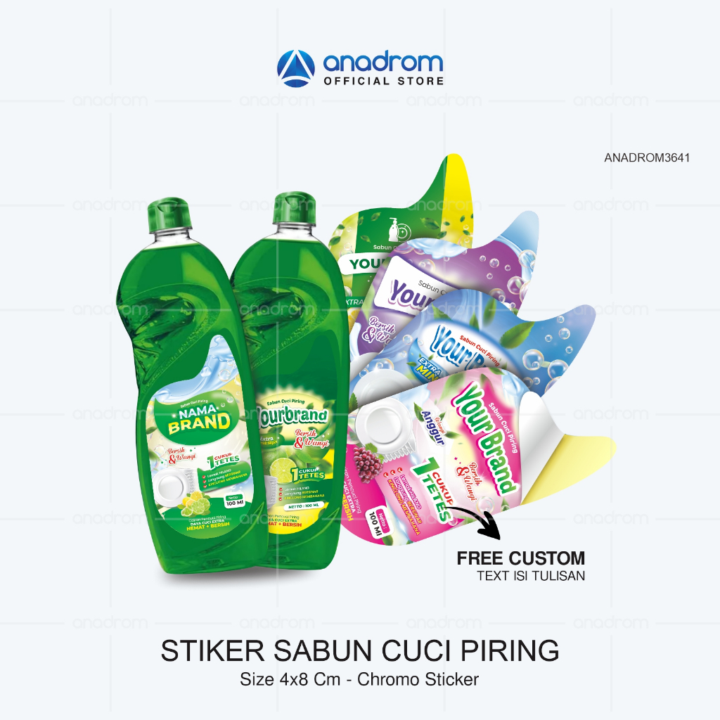 

Sticker Kemasan Botol Sabun Cuci Piring | Sticker Label Kemasan Botol Sabun Cuci Piring | Anadrom 3641