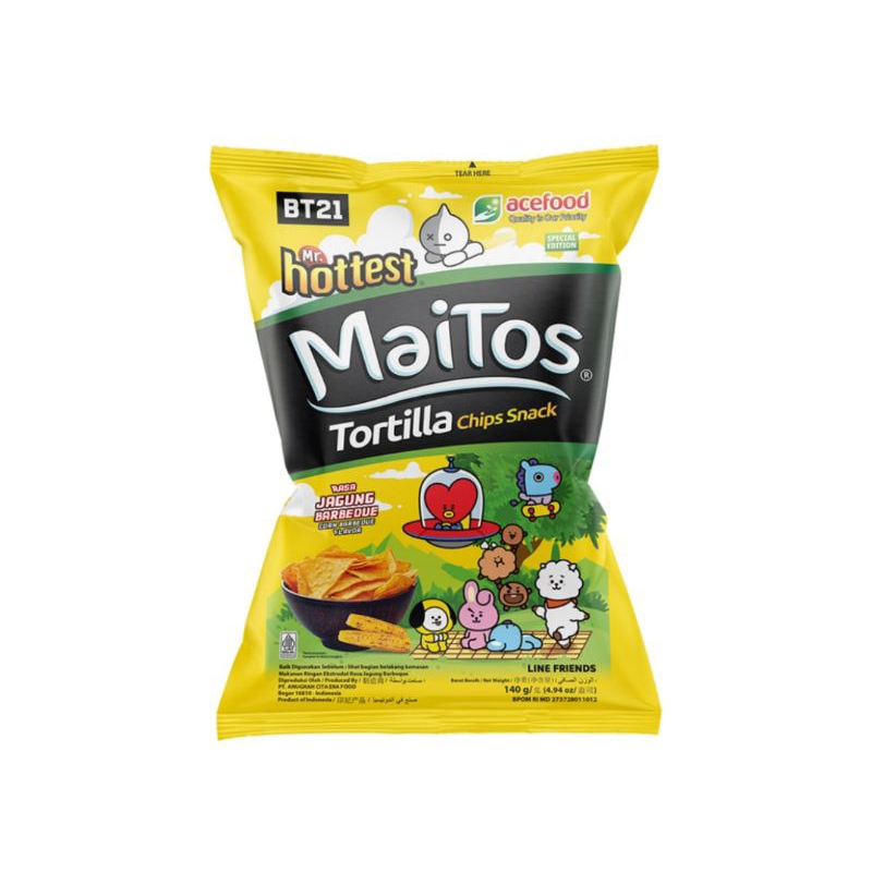 

Mr. Hottest Maitos Tortilla Chips Jagung Barbeque 140gr / BBQ