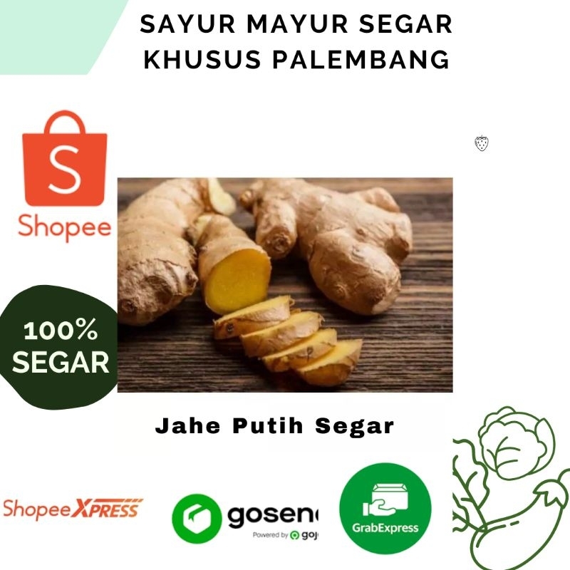 Jahe Putih Segar khusus Palembang