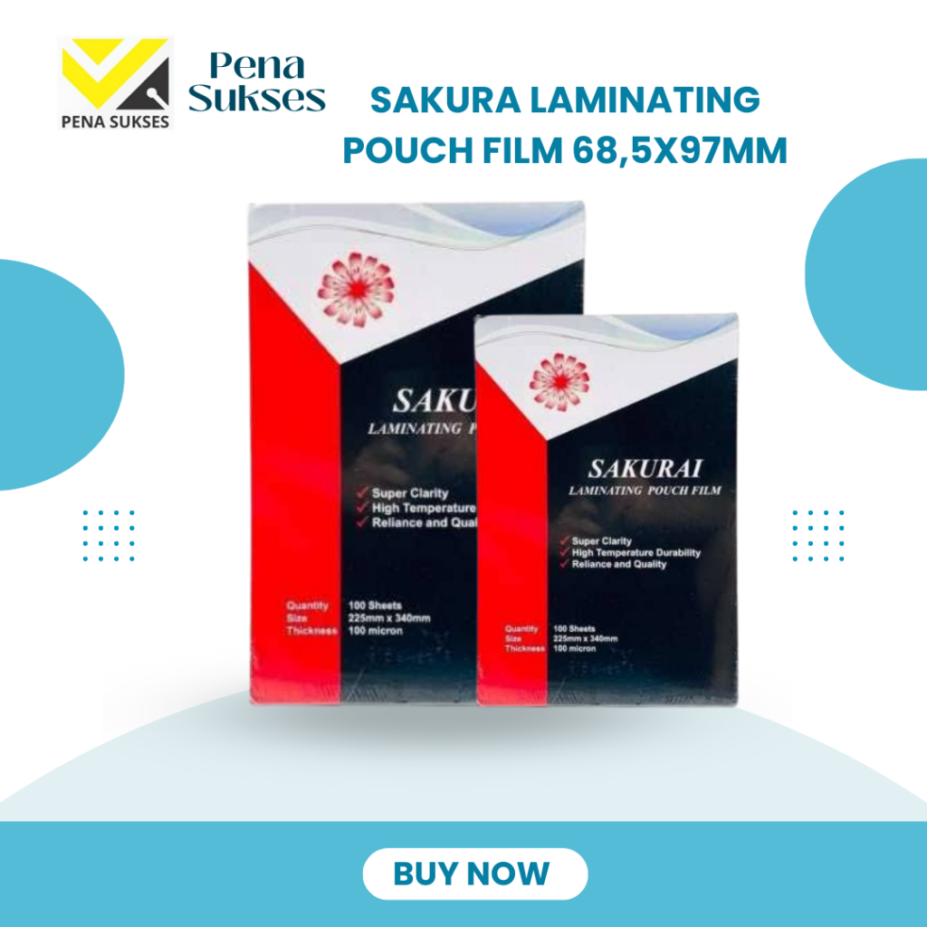 

SAKURA LAMINATING POUCH FILM 68,5 MM X 97 MM