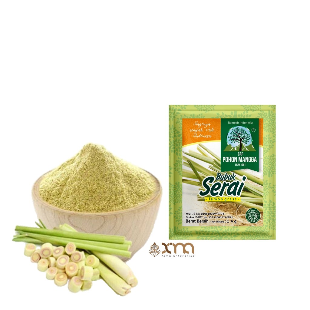 

1 RENCENG - Bubuk Serai Bumbu Lemon Grass Instan Dalam Kemasan Renceng - Cap Pohon Mangga