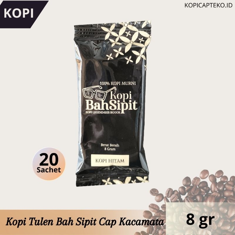 

Kopi BAH SIPIT CAP KACAMATA TANPA GULA 8 Gram (Isi 20 Sachet)