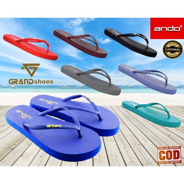 ANDO NICE WANITA LADIES Sandal Jepit Flat Santai Ringan Karet Wanita Perempuan Casual Original