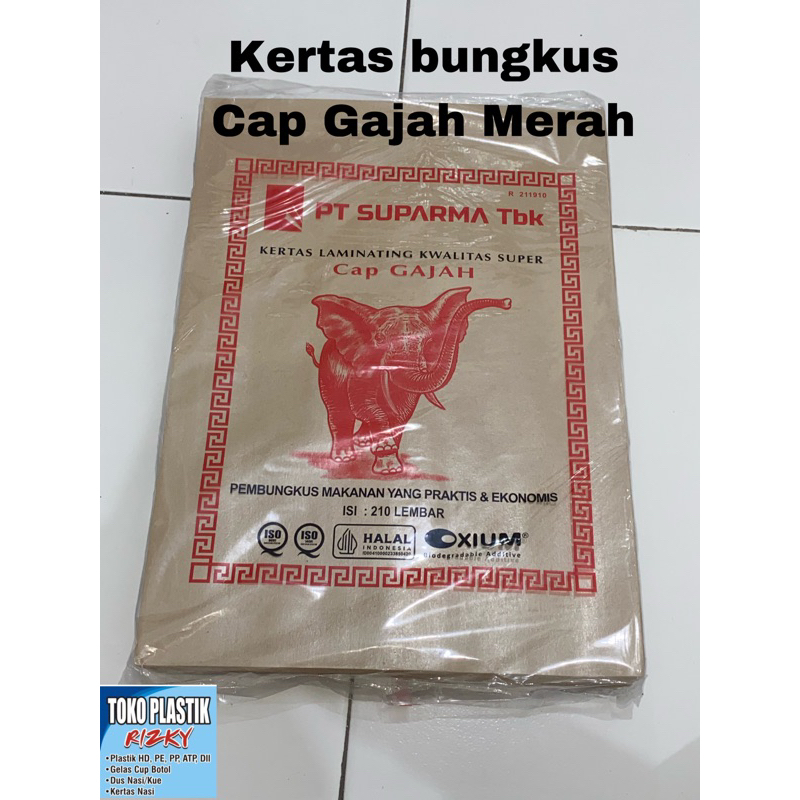 

Kertas Pembungkus Nasi Cap Gajah Merah/Kertas Bungkus Nasi/Kertas Pembungkus Nasi Termurah/Kertas Bungkus Makanan