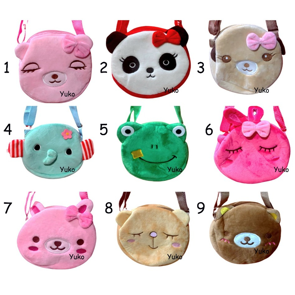 Tas Import Bahan Bulu Yelvo Halus Binatang Tas Selempang Animal Bulu Import Tas Anak Binatang Murah
