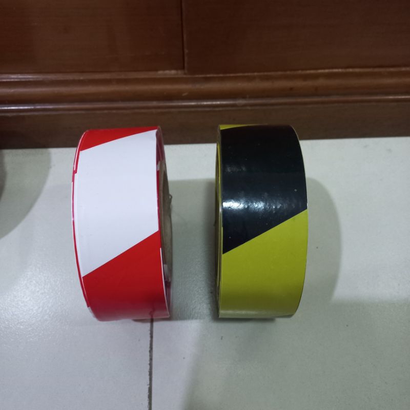 Police Line Garis Polisi Barricade 2"x300 mtr MERAH PUTIH KUNING HITAM