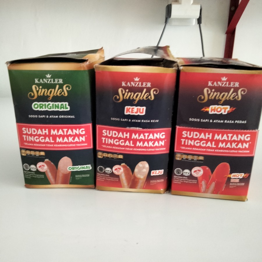 

1 KOTAK KANZLER SINGLES HOT / ORIGINAL / KEJU / MINI / GOCHUJANG / BAKSO HOT / BAKSO ORIGINAL / BAKSO KEJU / SOSIS KANZLER