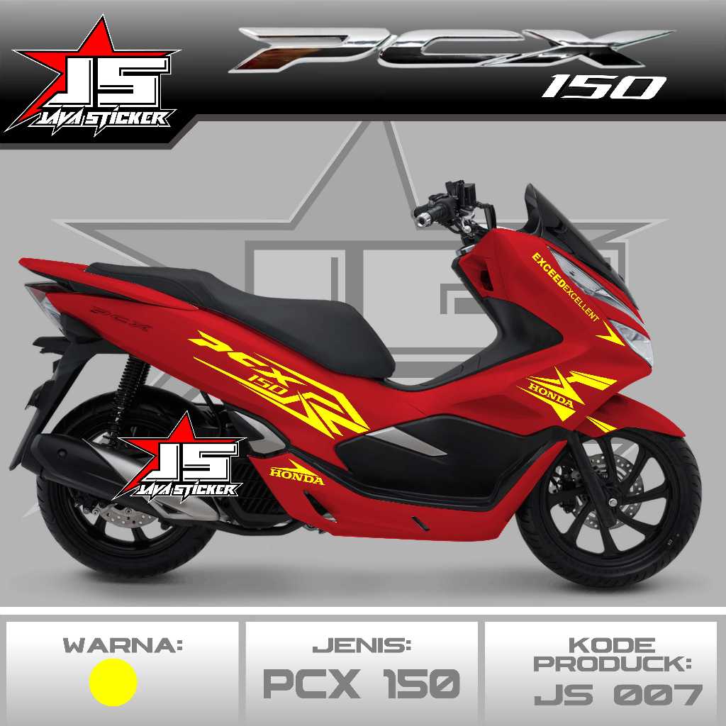 Cutting Sticker PCX 150 - Aksesoris Motor Stiker Striping Honda PCX 150 cc Skotlet Sticker Lis Varia
