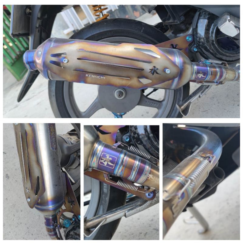 Knalpot Kenochi Shijiro Titanium K2 130cc 150cc Mio Sporty Knalpot Standar Racing Mio