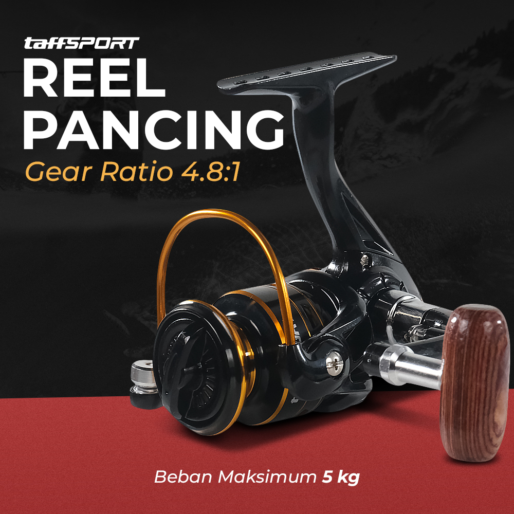 PROMO Reel Pancing Mini Metal Spinning Fishing Reel Gear Ratio 4.8:1 - Reel Pancing Murah Kuat Reel 