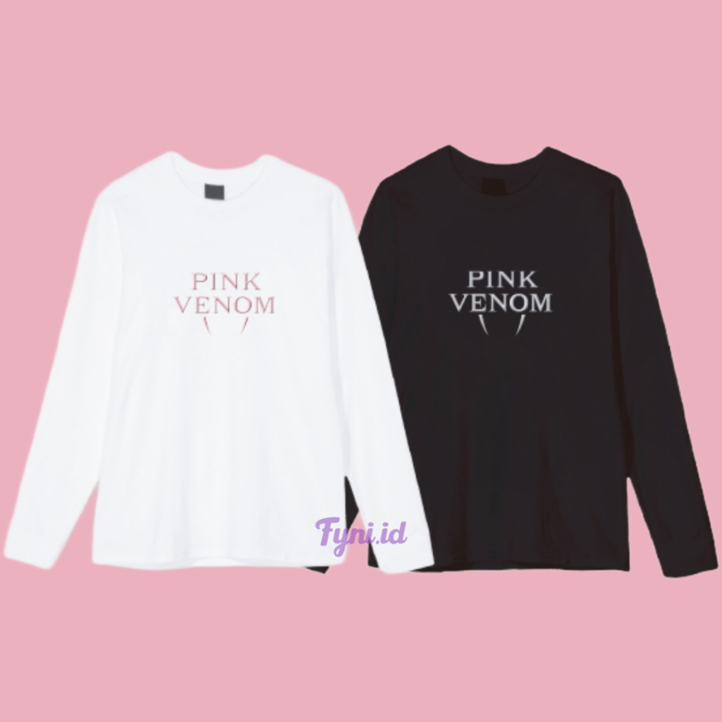 KAOS LENGAN PANJANG PINK VENOM BLACKPINK - KATUN COMBED - SIZE  S-5XL
