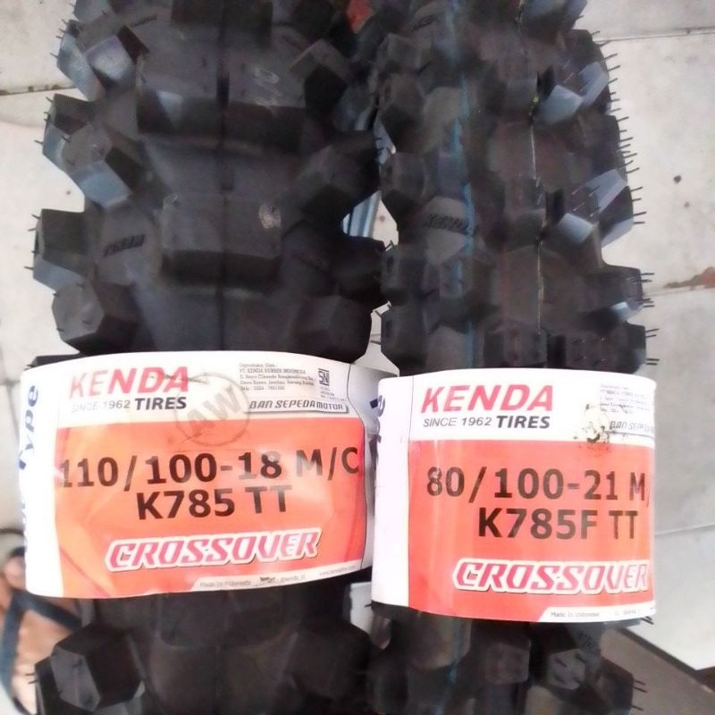 ban trail kenda millville II ring 18/21 sepasang depan dan belakang ukuran 110-100/18 dan 80-100/21