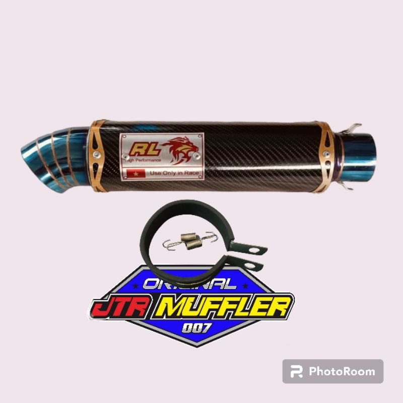 Silincer Knalpot Racing RL RED LEO CARBON inlet 50/51mm universal