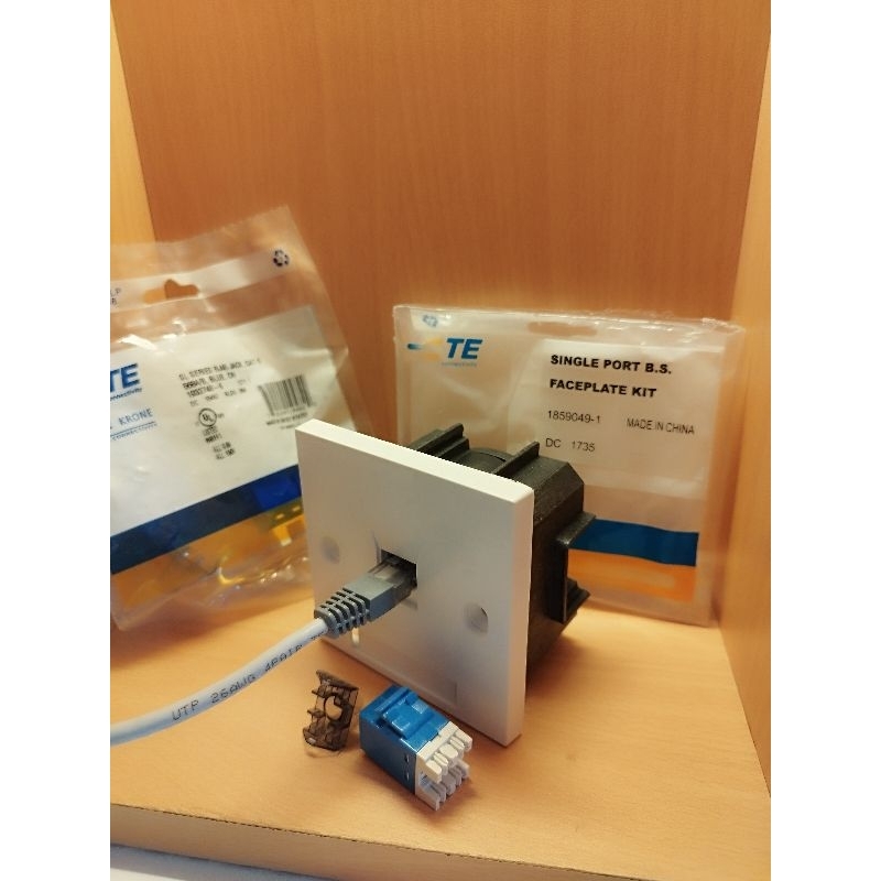 Face plate Rj45 AMP+ Modular cat6 AMP+ Box Outbou