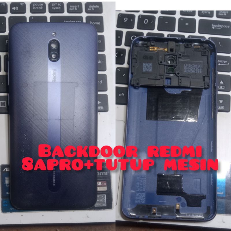 backdoor redmi 8a pro+tutup mesin ori
