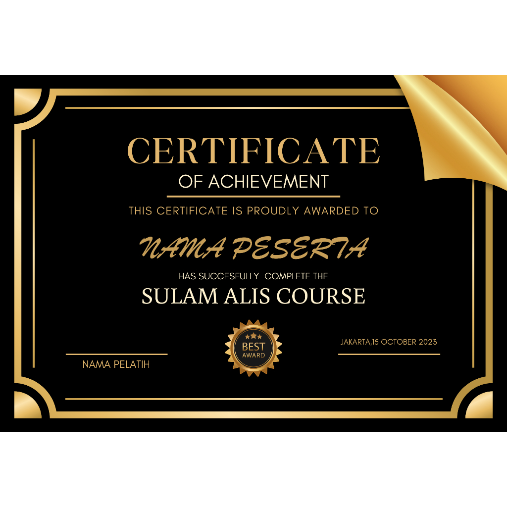 CERTIFICATE,SERTIFIKAT EYELASH EXTENSION,LASH LIFT,SULAM ALIS,NAIL ART,BB GLOW,FACIAL,TATTO