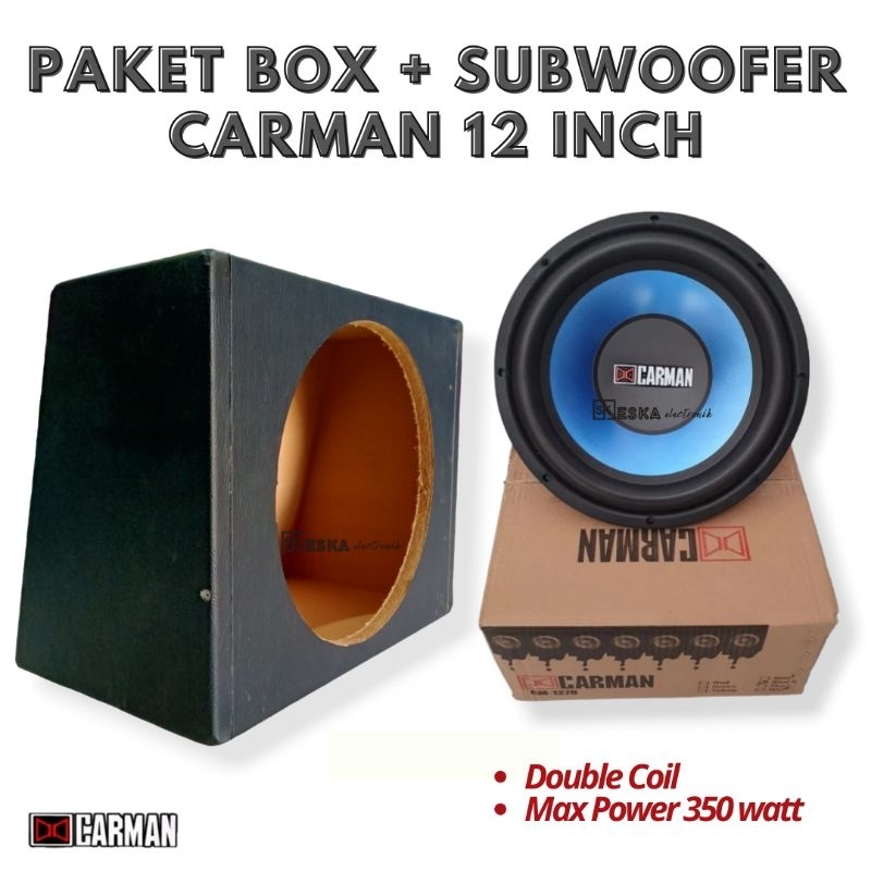Paket box dan speaker subwoofer pasif 12inch