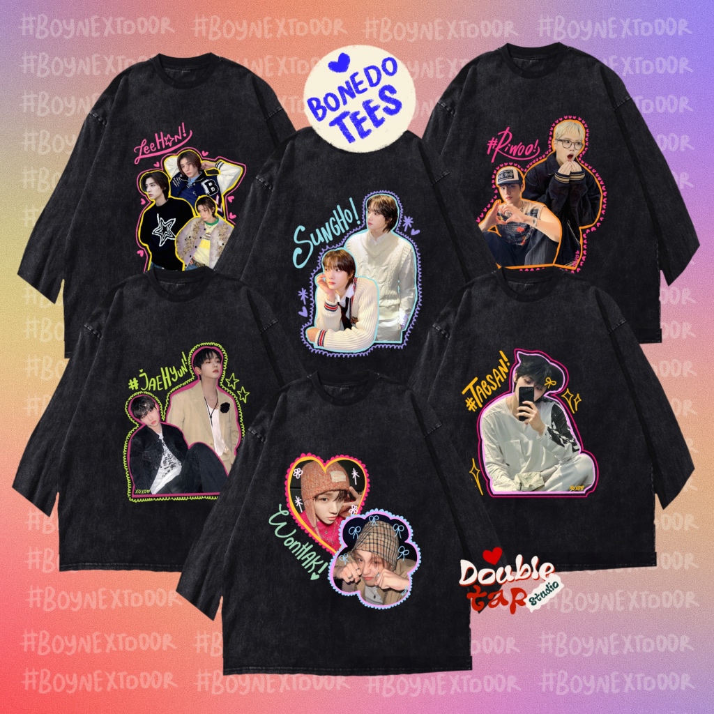 [Doubletap.Studio] BOY NEXT DOOR GANTENG TEES OVERSIZED LONG SLEVEES