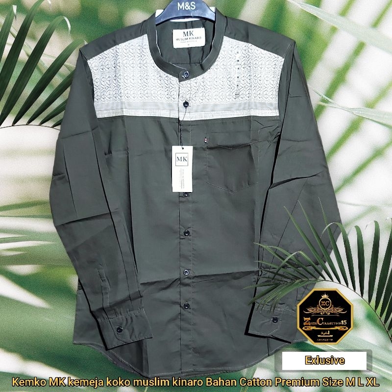 [COD] ZC Baju pria dewasa kemko mk kemeja koko muslim kinaro exlusive