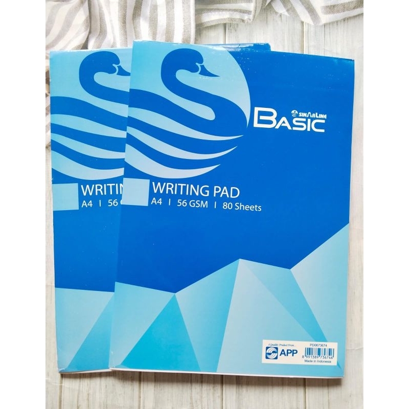 

WRITING PAD A4 BAZIC PD0673674 KERTAS BERGARIS ISI 80 LEMBAR UK 21X29.5CM