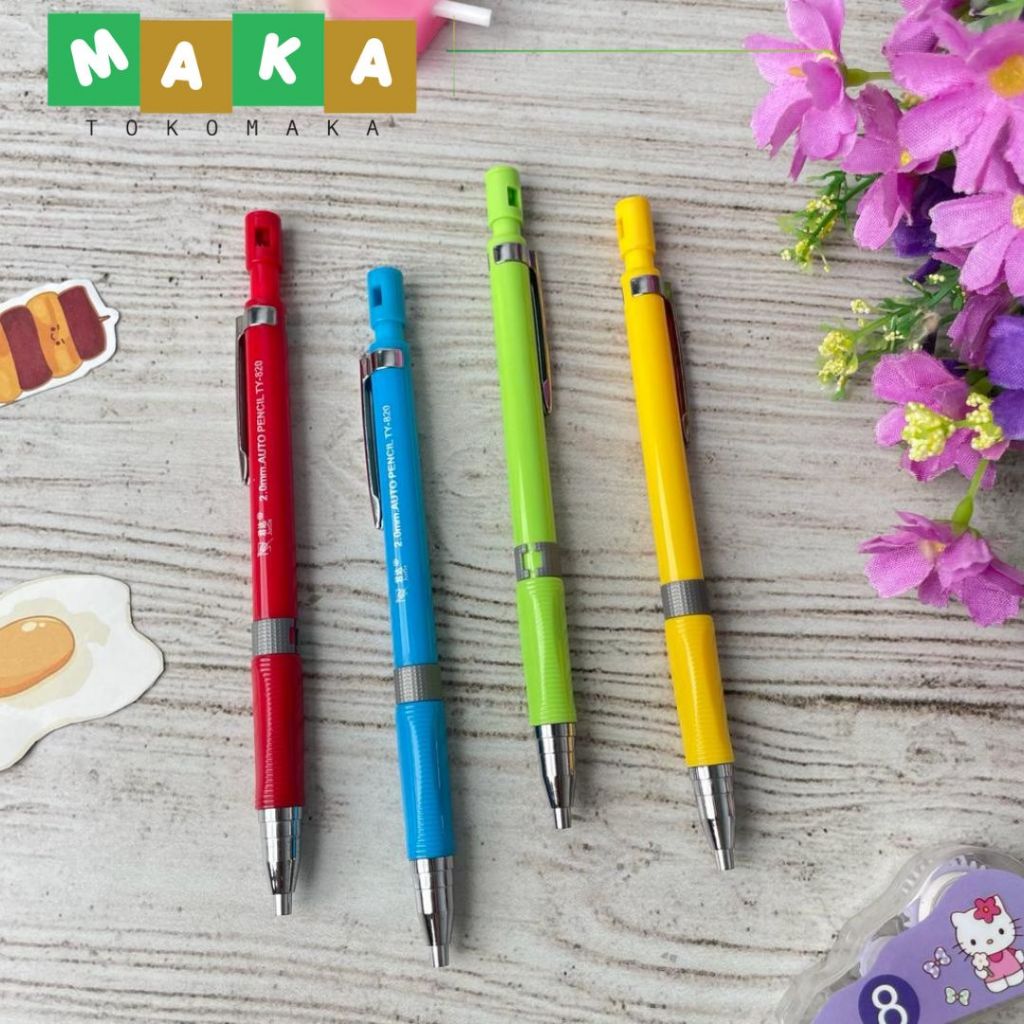 

PENSIL CETEK MEKANIK UKURAN 2.0 TY-820 PCM-1109 pensil mekanik ukuran 2mm pensil cetek isi ulang perlengkapan alat tulis kantor sekolah
