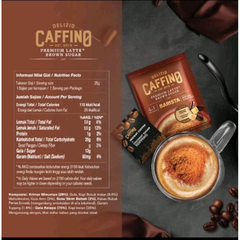 

CAFFINO BROWN SUGAR 25g 1 renteng isi 15pcs