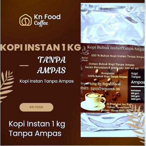 

Kopi Premium Instant Coffee 1Kg| Kopi Bubuk TANPA AMPAS 1Kg
