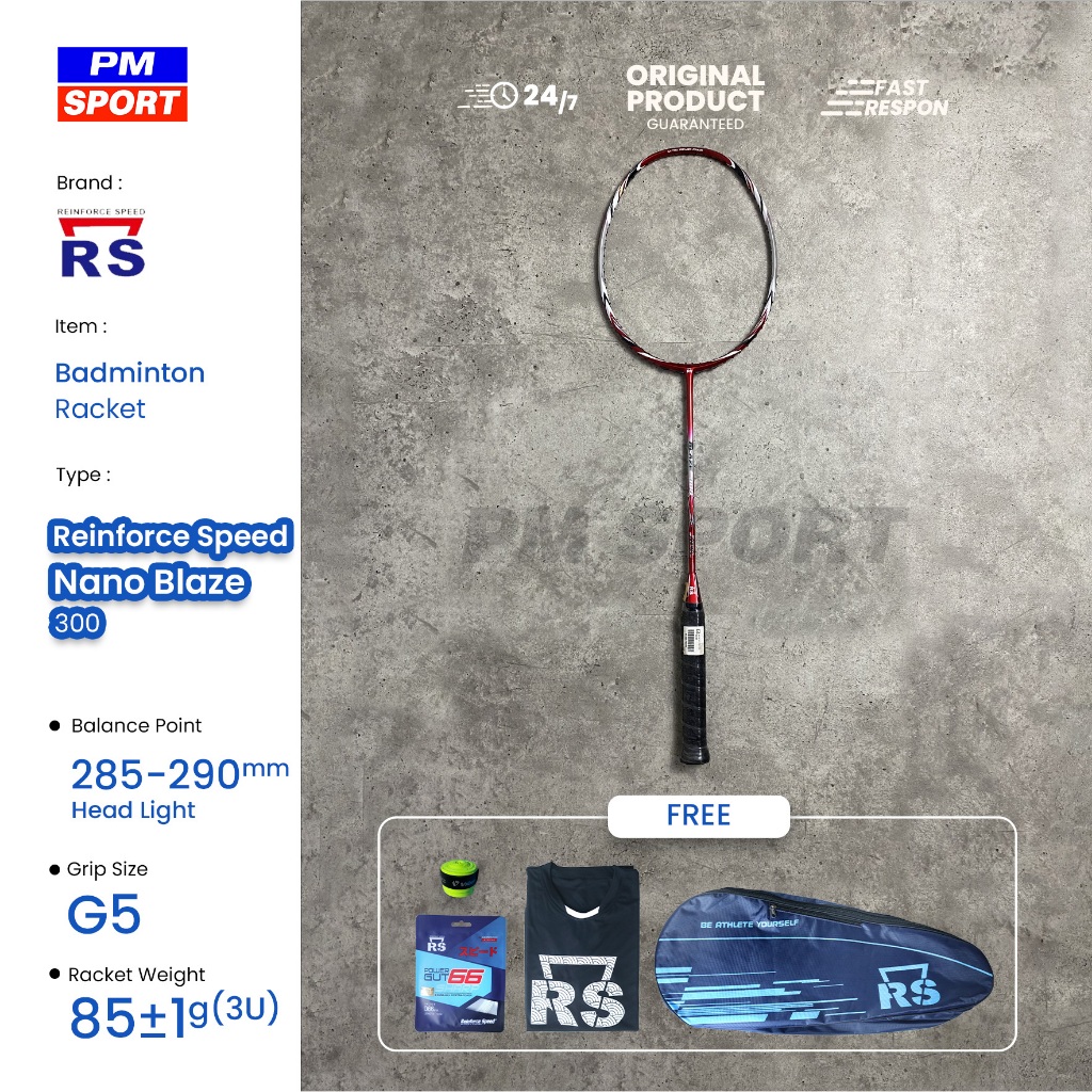 RAKET BADMINTON / BULUTANGKIS RS REINFORCE SPEED BLAZE 300