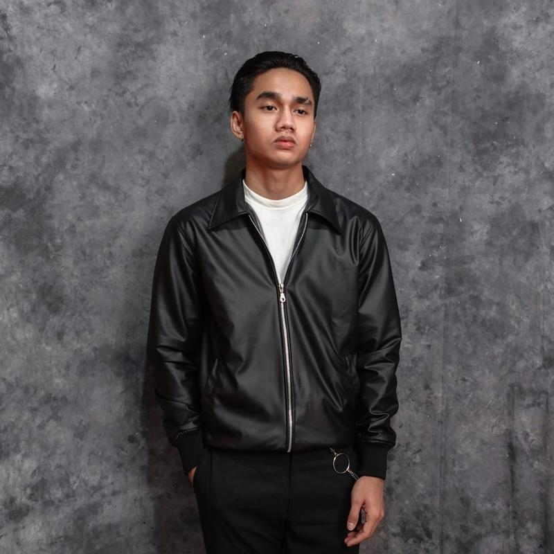 cuci gudang zhakar men jaket semi kulit classic style kulit asli