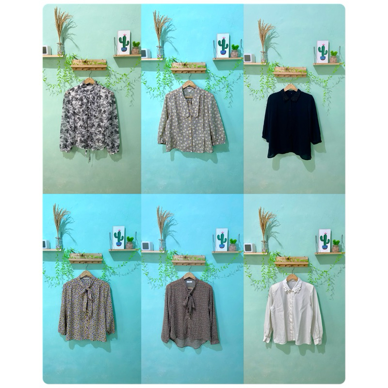 (NEW UPLOAD 14 MARET) BLOUSE BUNGA KOREA STYLE KEKINIAN