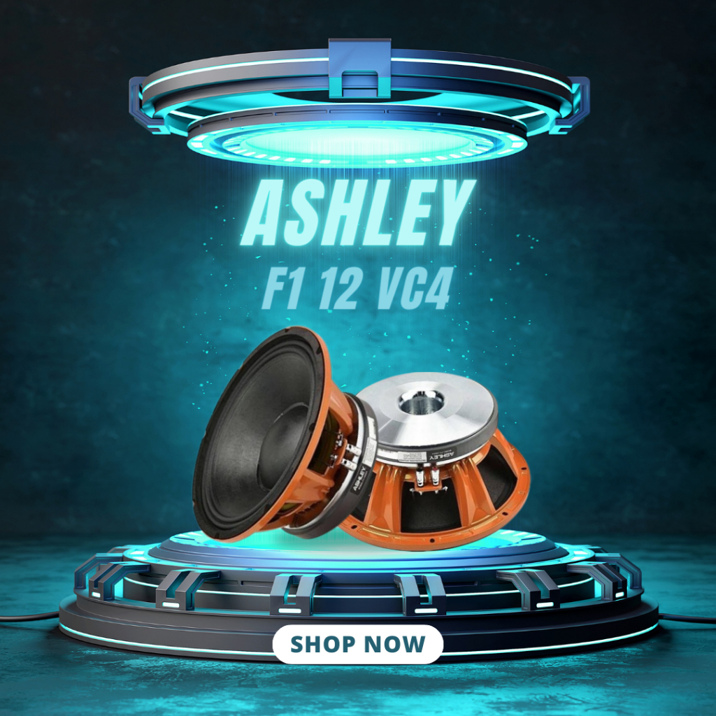 SPEAKER KOMPONEN ASHLEY F1 12 VC4 / F1-12VC4 / F112VC4 WOOFER 12 INCH GARANSI RESMI ASHLEY