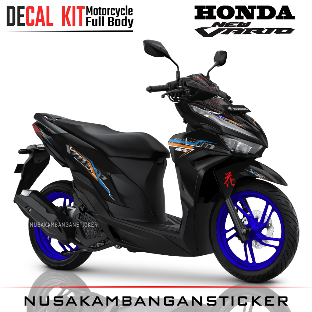 Decal Stiker New Vario 125 THAILOK HITAM GRAPHIC DECAL