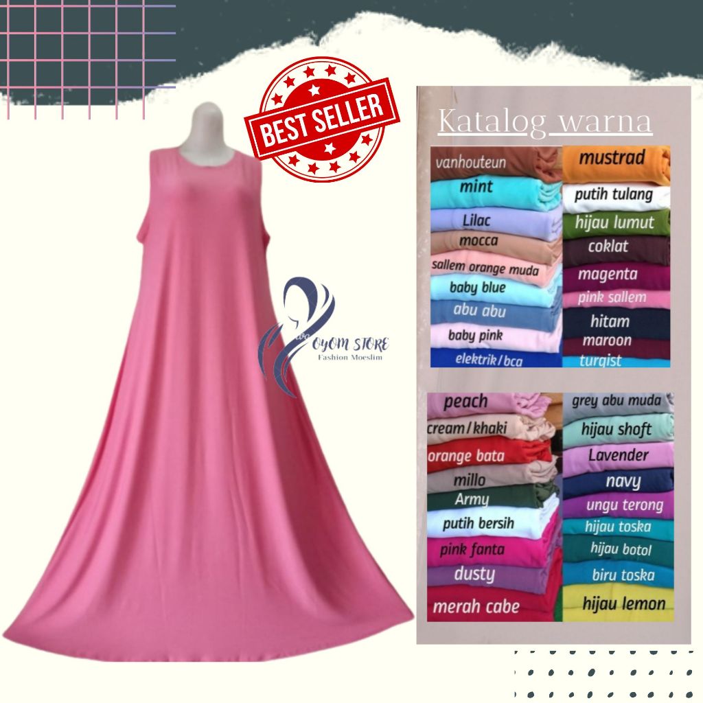 Gamis Tanpa Lengan | Inner Gamis Tanpa Lengan | Manset Gamis Tanpa Lengan | Gamis Kensi | Manset Dre