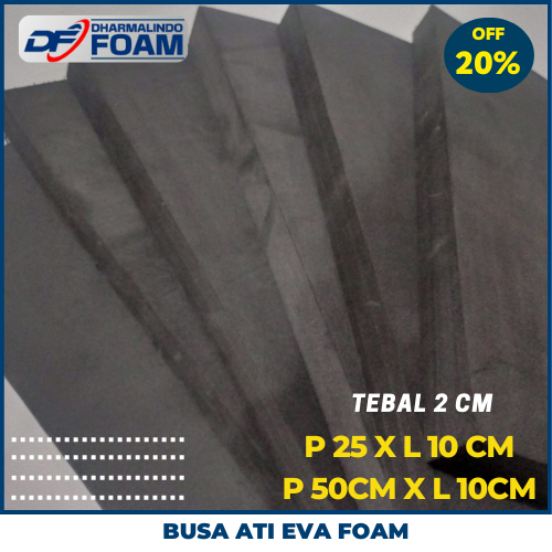 Busa Ati Bantalan Amplas 2cm Eva Foam Busa Gosok Aci Semen Busa Ati Eva Foam Hitam