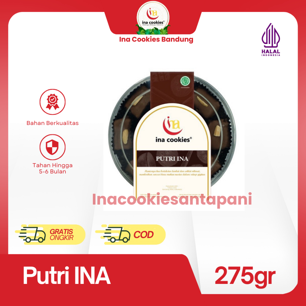 

Ina Cookies Kue Kering Premium Putri Ina Toples Reguler